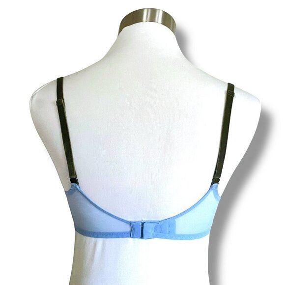 Victorias Secret 32C Bra Blue Lace Dream Angel Push Up Without Padding Underwire - Picture 6 of 9